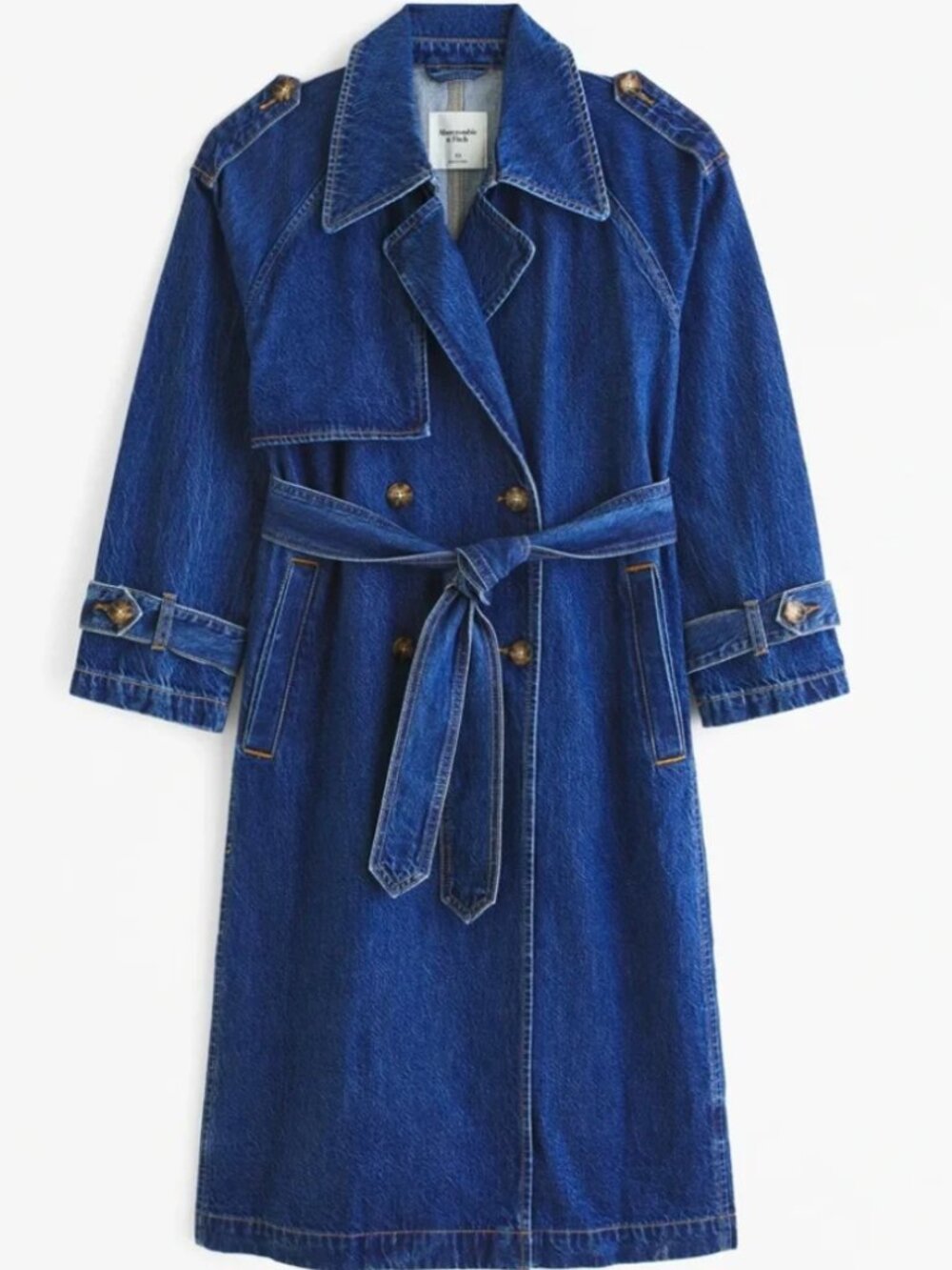 Abercrombie & Fitch Denim Trench Coat